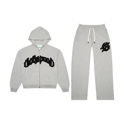 Godspeed Symmetric Studded Men's Sweatsuit Grey/Black gdspd62-gb