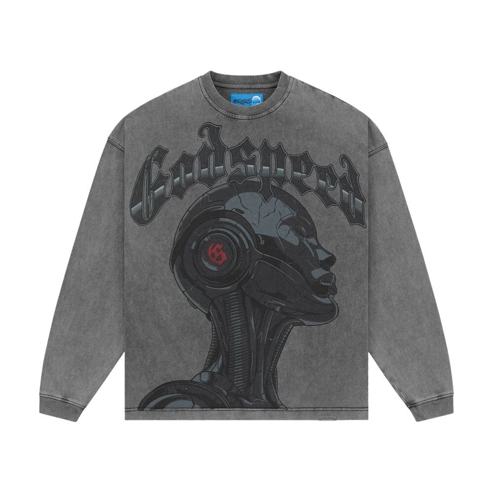 Godspeed Alexa II Men's Long Sleeve Tee Grey Wash gdspd64-gw