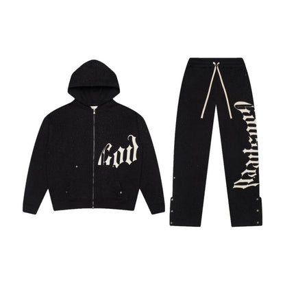 Godspeed OG Logo VVS V2 Men's Sweatsuit Black/White gdspd65-bw
