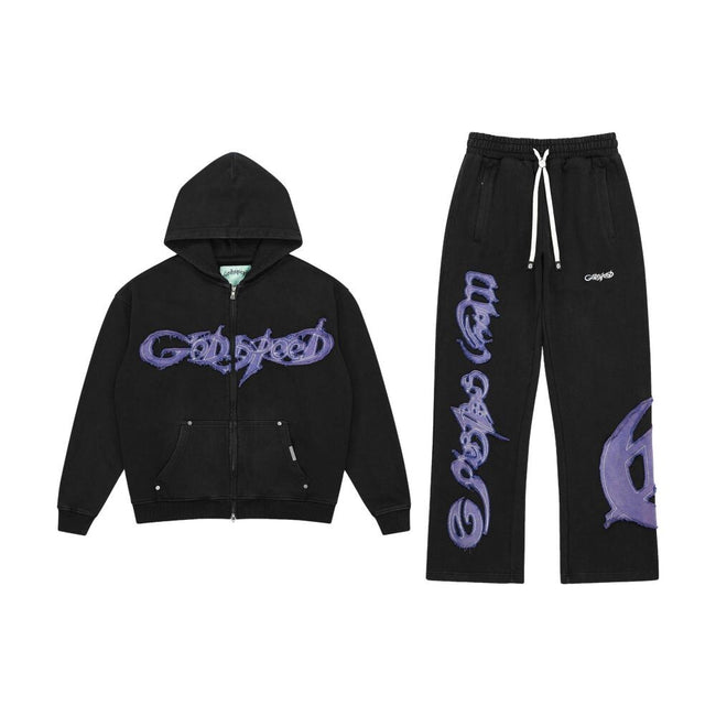 Godspeed Raw Import Men's Sweatsuit Black/Blue gdspd68-bb