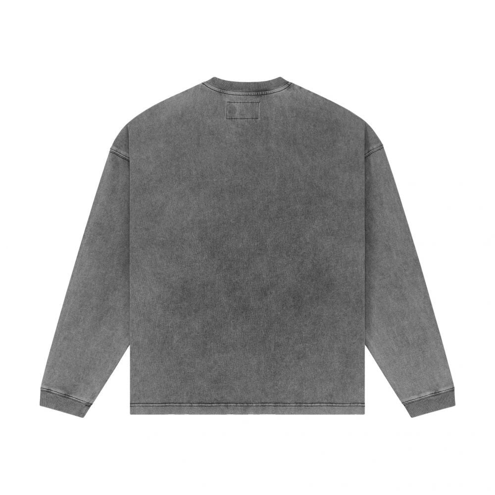 Godspeed Thoroughbred Men's Long Sleeve Tee Grey Wash gdspd71-gw