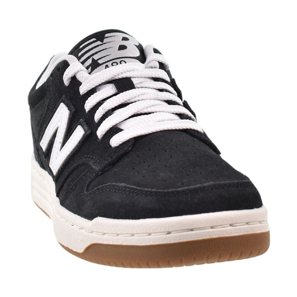 New Balance 480 Big Kids's Shoes Suede Black/White/Gum gsb480-sb