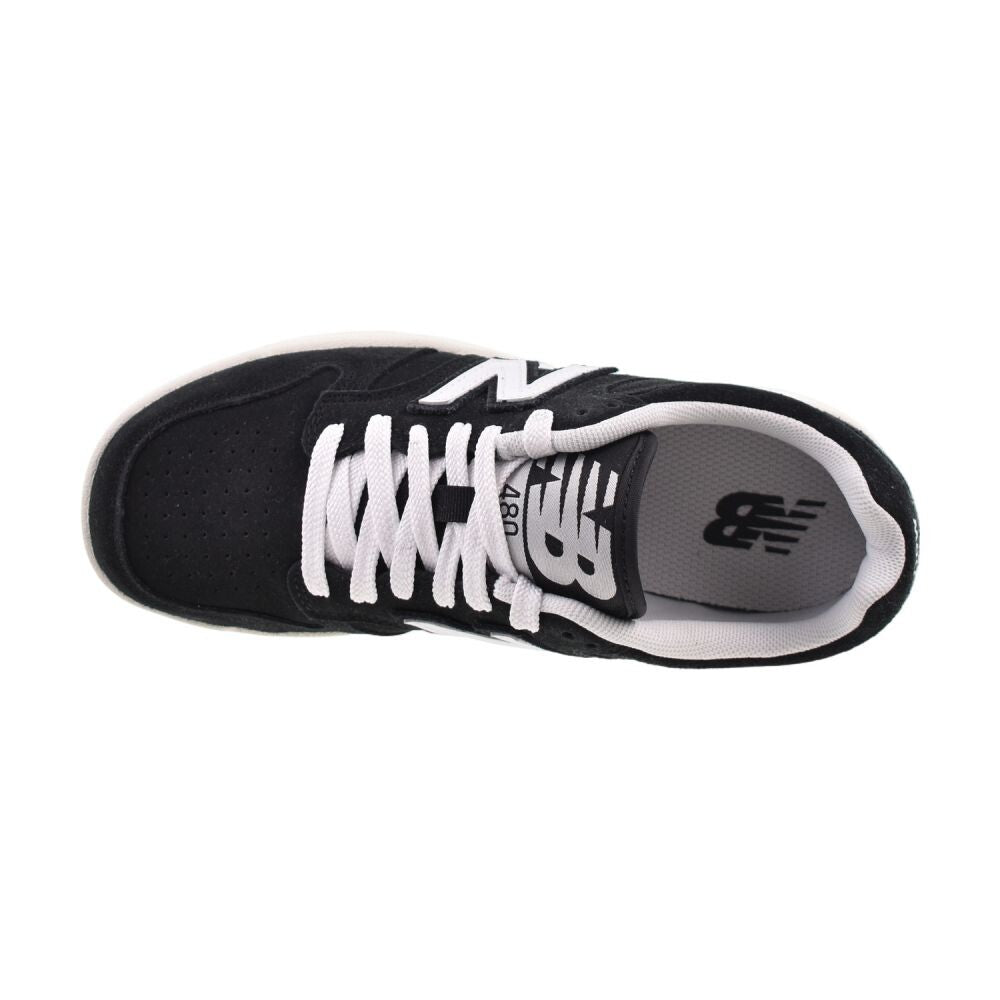 New Balance 480 Big Kids's Shoes Suede Black/White/Gum gsb480-sb