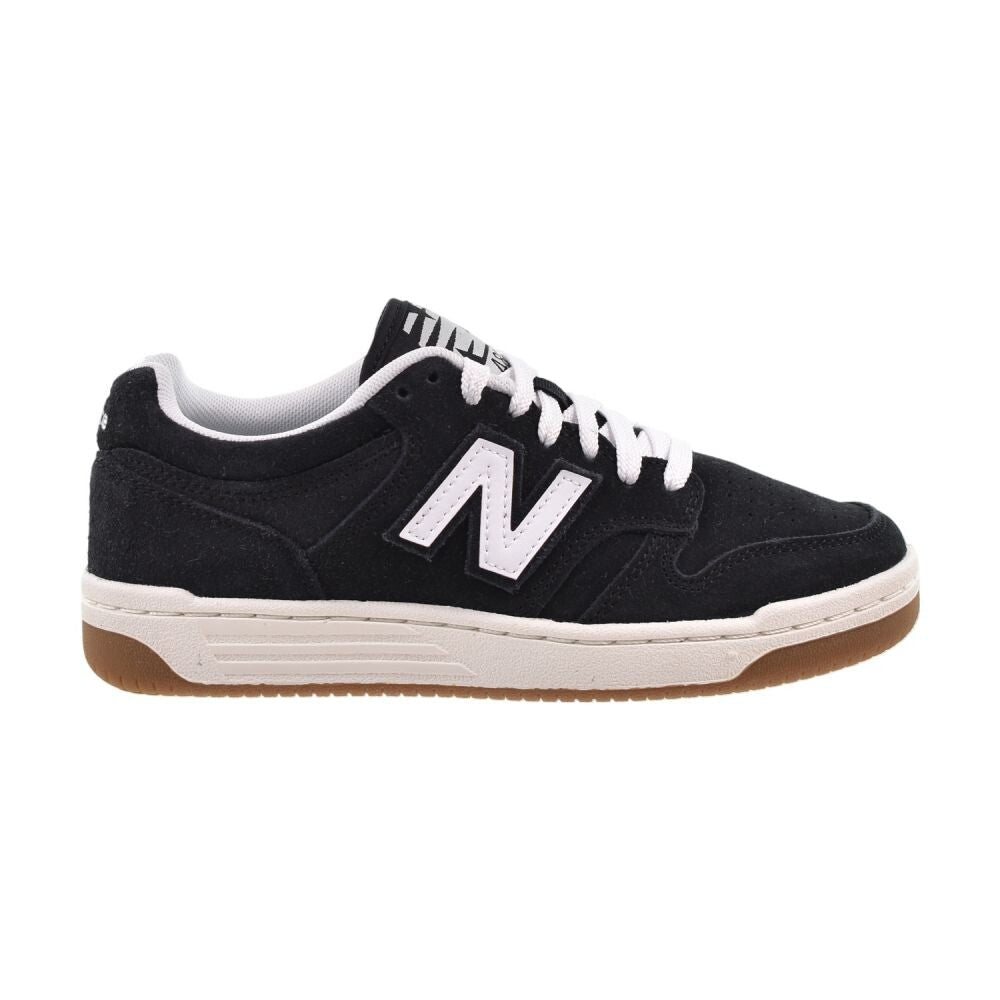 New Balance 480 Big Kids's Shoes Suede Black/White/Gum gsb480-sb