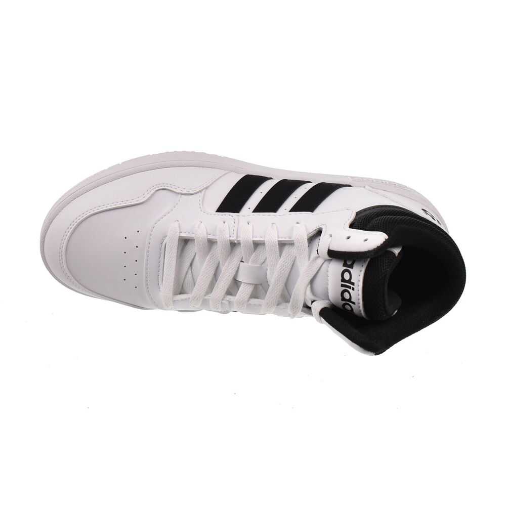 adidas Men's Hoops 3.0 Mid Basketball Shoes, Size 10.5, Black/Black/White