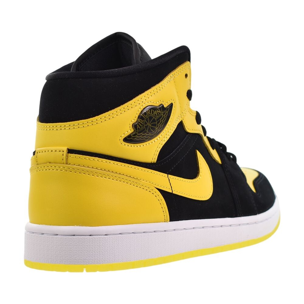 Jordan 1 Mid SE Men's Shoes Black/Varsity Maize-White hj6654-071