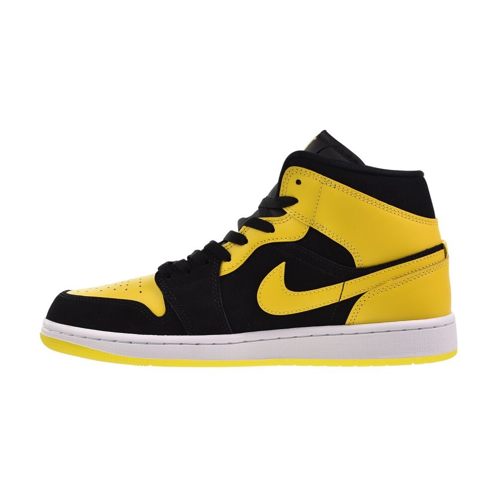 Jordan 1 Mid SE Men's Shoes Black/Varsity Maize-White hj6654-071