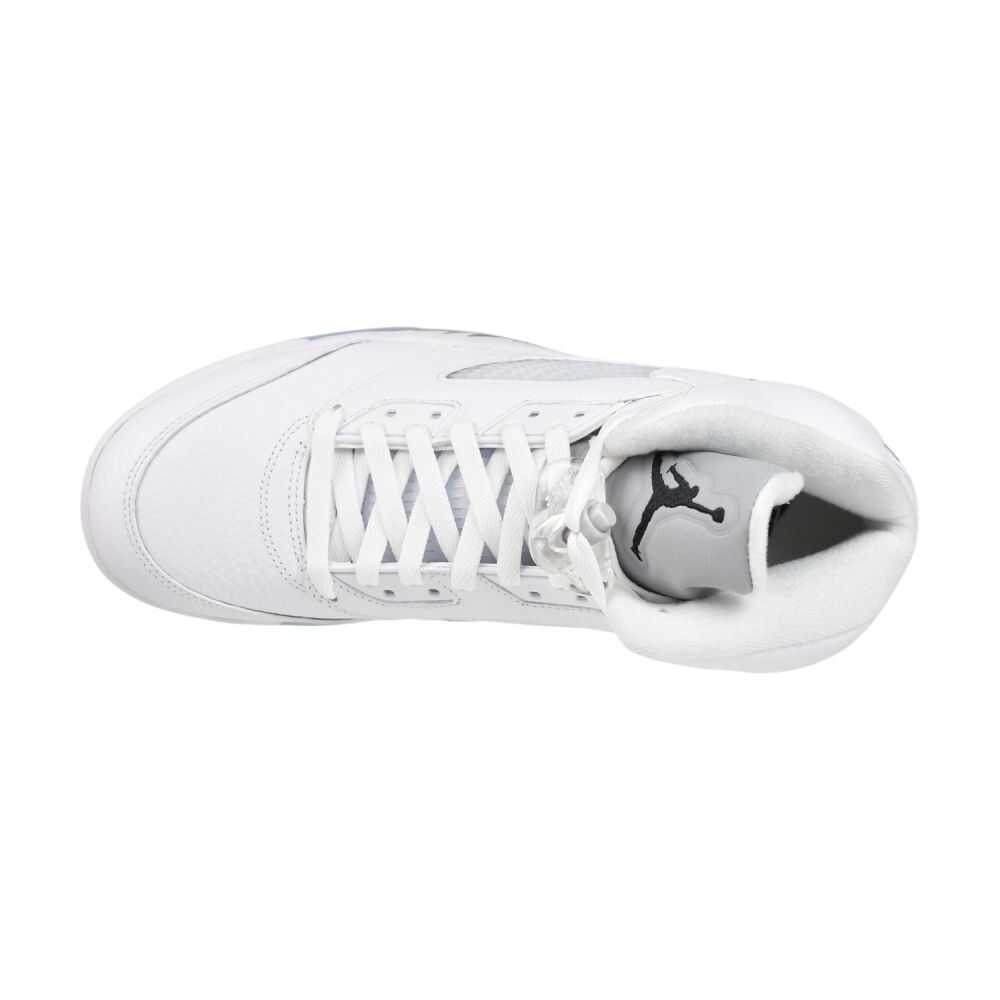 Jordan 5 Retro OG Men's Shoes White/Black-Metallic Silver hq7978-103