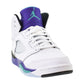 Jordan 5 Retro OG (PS) Little Kids' Shoes White/Grape Ice hq7979-100