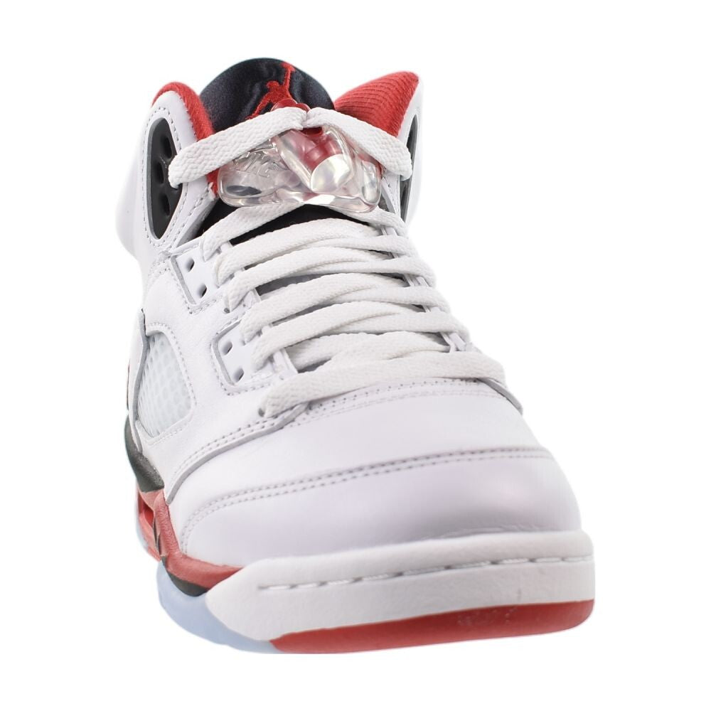 Jordan 5 Retro OG (GS) Big Kids' Shoes White/Fire Red-Black hq7980-101