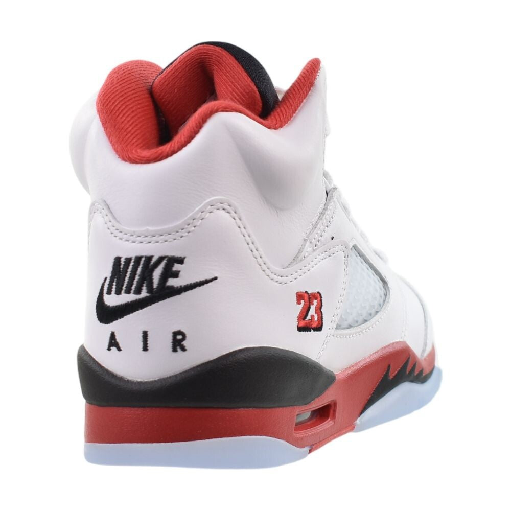 Jordan 5 Retro OG (GS) Big Kids' Shoes White/Fire Red-Black hq7980-101