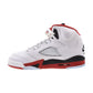 Jordan 5 Retro OG (GS) Big Kids' Shoes White/Fire Red-Black hq7980-101