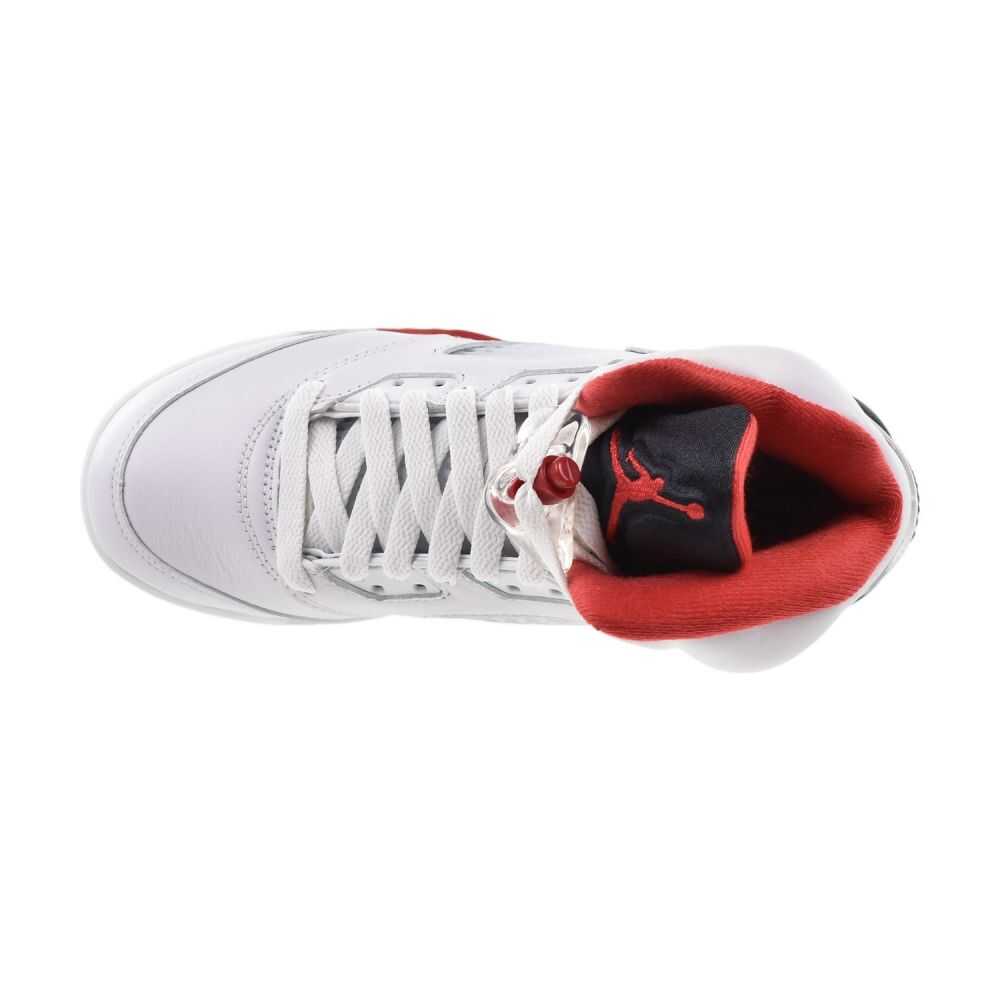 Jordan 5 Retro OG (GS) Big Kids' Shoes White/Fire Red-Black hq7980-101