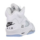 Air Jordan 5 Retro Big Kids' Shoes White/Black-Metallic Silver hq7980-103