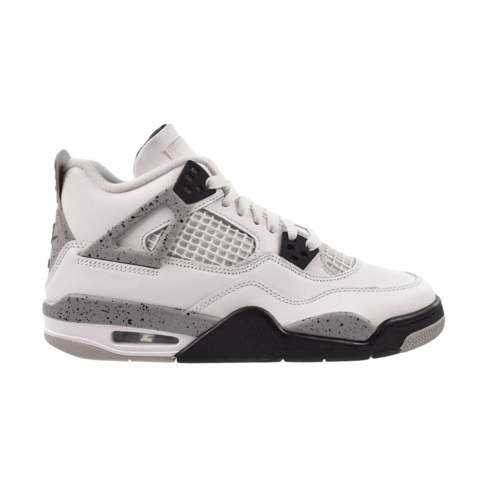 Air Jordan 4 Retro OG (GS) "White Cement" Big Kids' Shoes Fire Red ib4171-100