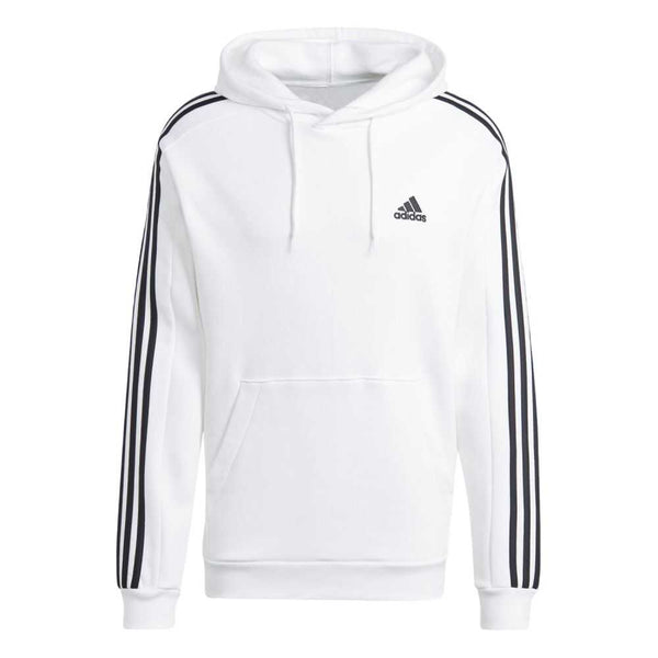 Adidas Essentials Fleece 3 Stripes Men's Hoodie White ij6476-white