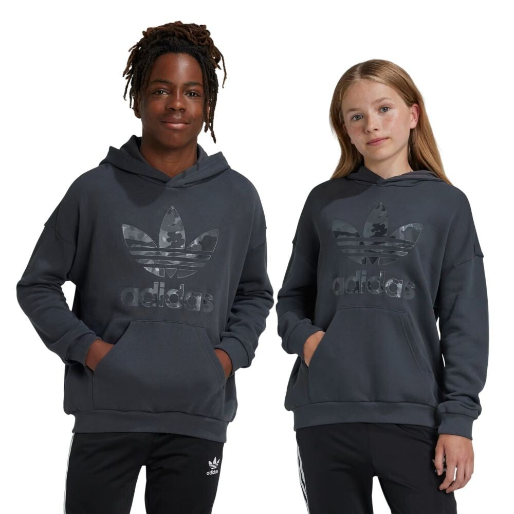 Adidas Trefoil Kids' Hoodie Carbon iy1755-carbon