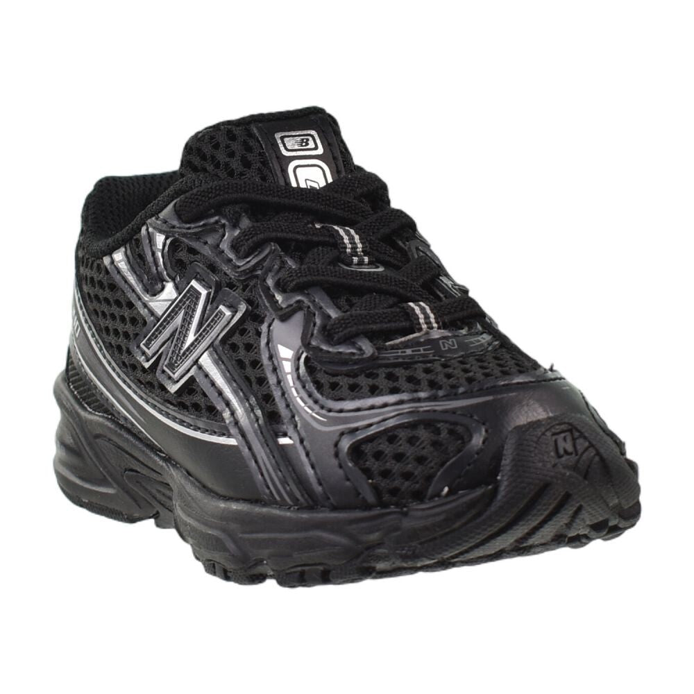 New Balance 740 Bungee Lace Toddlers' Shoes Black/Silver iz740-bm