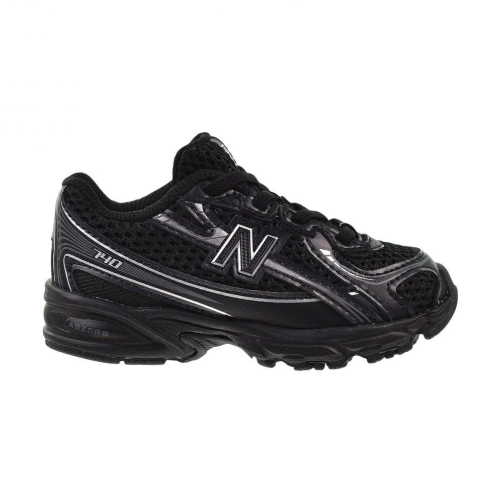 New Balance 740 Bungee Lace Toddlers' Shoes Black/Silver iz740-bm