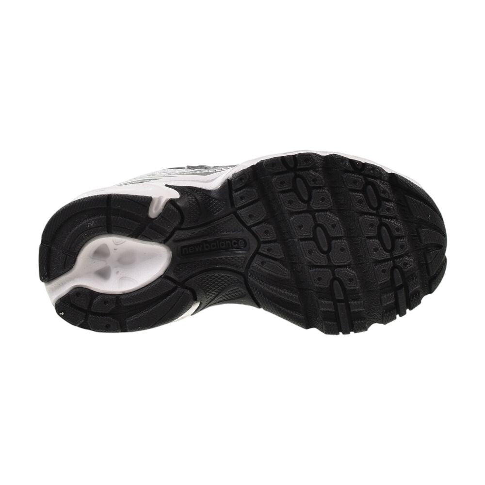 New Balance 740 Bungee Lace Toddler Shoe White/Silver Metallic iz740-nw