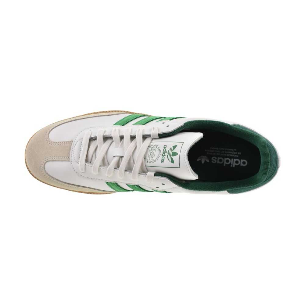 adidas Samba OG Shoes - Men's - White / Green / Collegiate Green