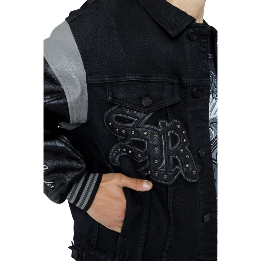 Smoke Rise To Reign Trucker Men's Jacket Glow Black jj26f545-glowblack
