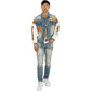 Smoke Rise To Reign Trucker Men's Jacket Owens Blue jj26f545-owensblue