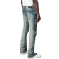 Smoke Rise Stacked Utility Multi Pocket Cargo Men's Jeans Village Blue jp24143-vb