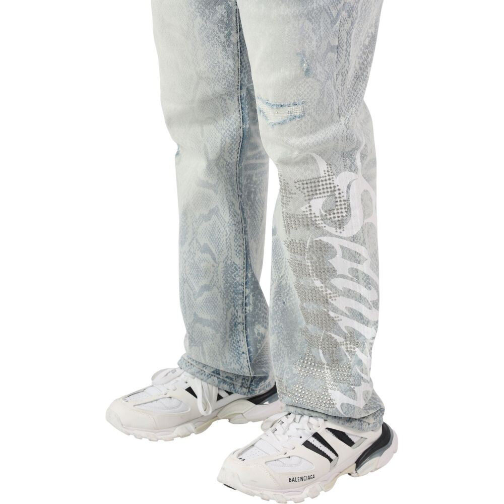 Smoke Rise Sanity Python Men's Jeans Arrow Blue jp26f557z-arrowblue