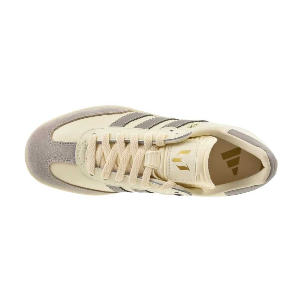 Adidas Samba Messi Men's Shoes Cream White/Light Brown/Gold  jq0266