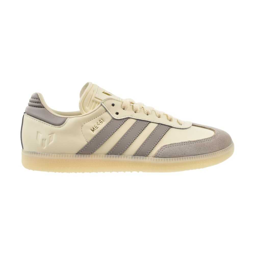 Adidas Samba Messi Men's Shoes Cream White/Light Brown/Gold  jq0266