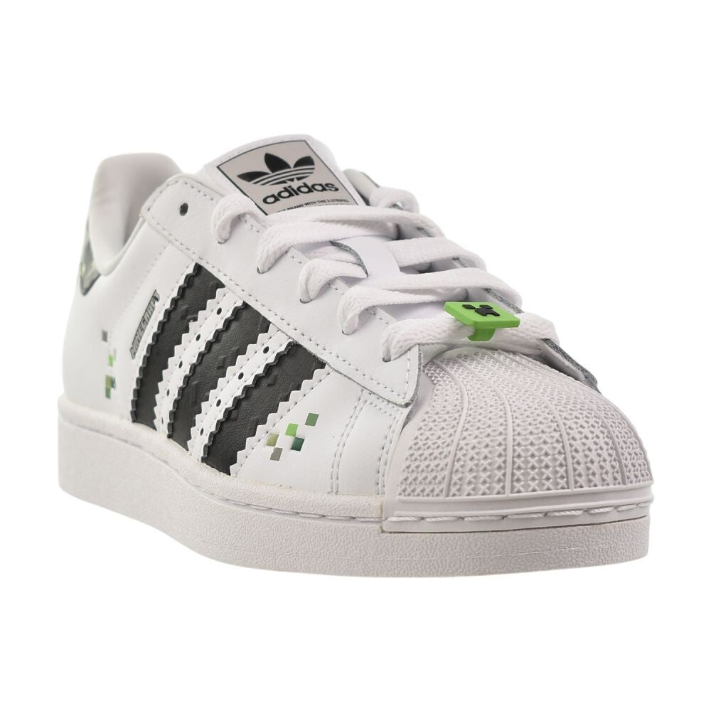 Adidas Superstar II J x Minecraft Big Kids' Shoes White/Black jq8749
