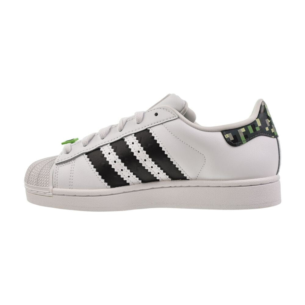 Adidas Superstar II J x Minecraft Big Kids' Shoes White/Black jq8749