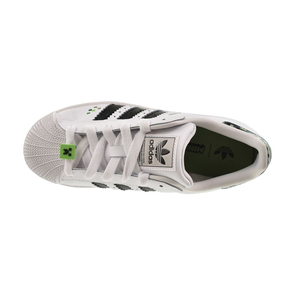 Adidas Superstar II J x Minecraft Big Kids' Shoes White/Black jq8749
