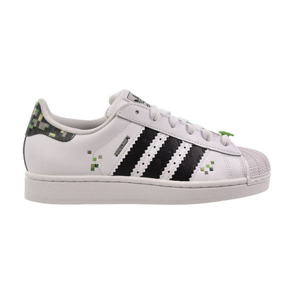 Adidas Superstar II J x Minecraft Big Kids' Shoes White/Black jq8749