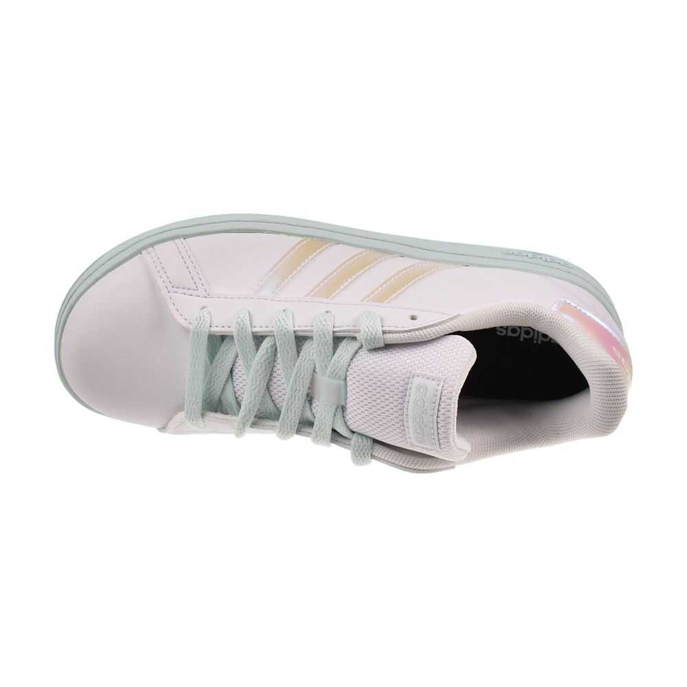Adidas Grand Court 2.0 K Big Kids' Shoes Ftwr White/Flash Aqua jr6097