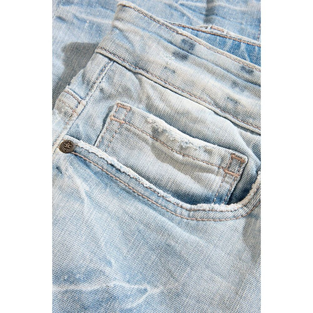 Jordan Craig Washed Denim Men's Pants Ice Blue js2345-ib