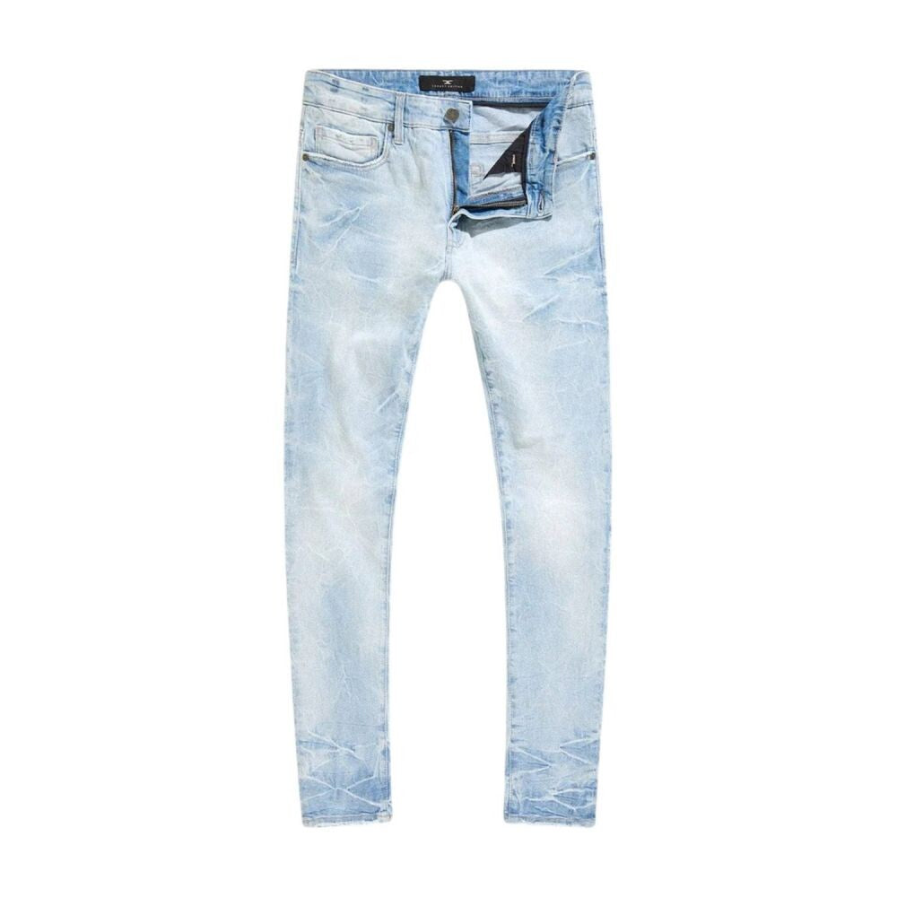Jordan Craig Washed Denim Men's Pants Ice Blue js2345-ib