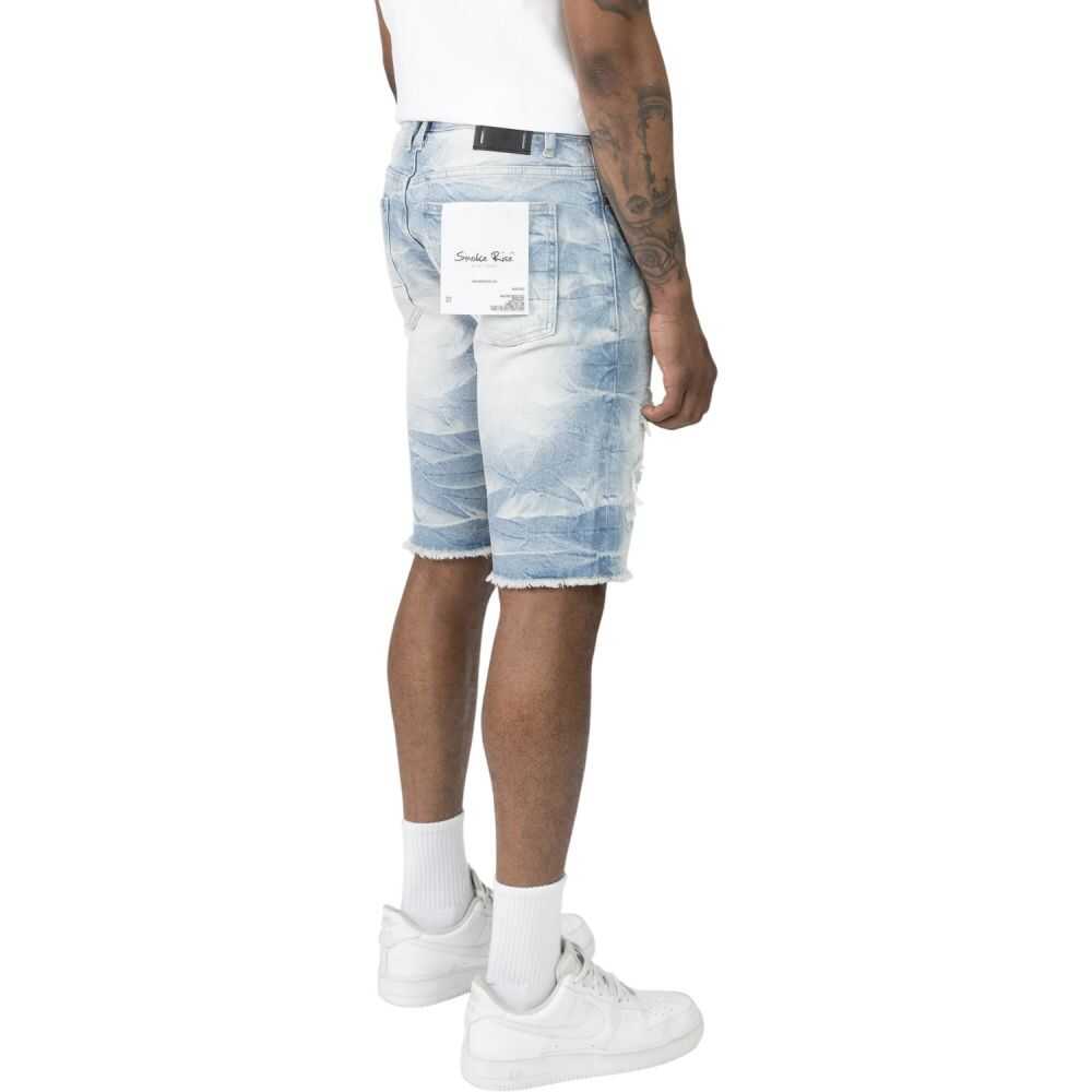 Smoke Rise Essential Denim Men's Shorts Coastal Blue js24109-cb