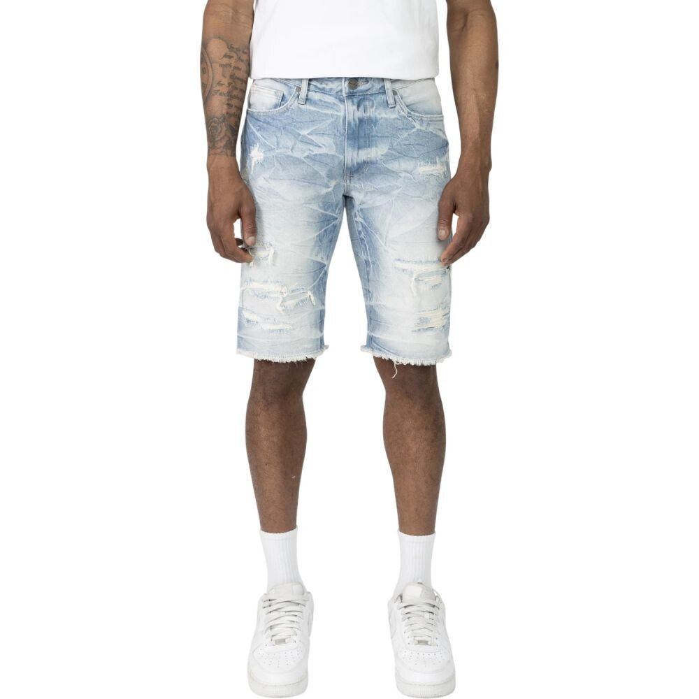 Smoke Rise Essential Denim Men's Shorts Coastal Blue js24109-cb