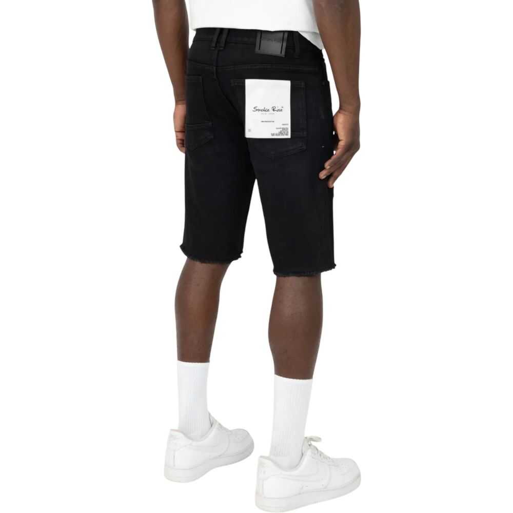 Smoke Rise Essential Denim Men's Shorts Glow Black js24109-gb