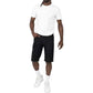 Smoke Rise Essential Denim Men's Shorts Glow Black js24109-gb