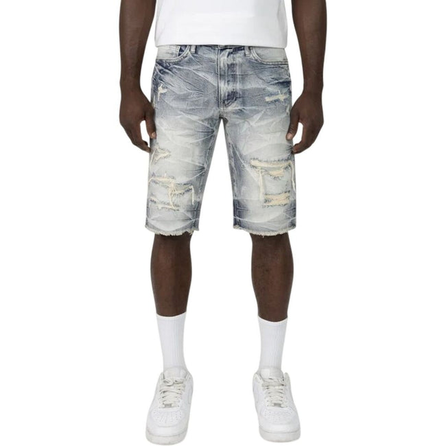 Smoke Rise Essential Denim Men's Shorts Hydro Black js24109-hb