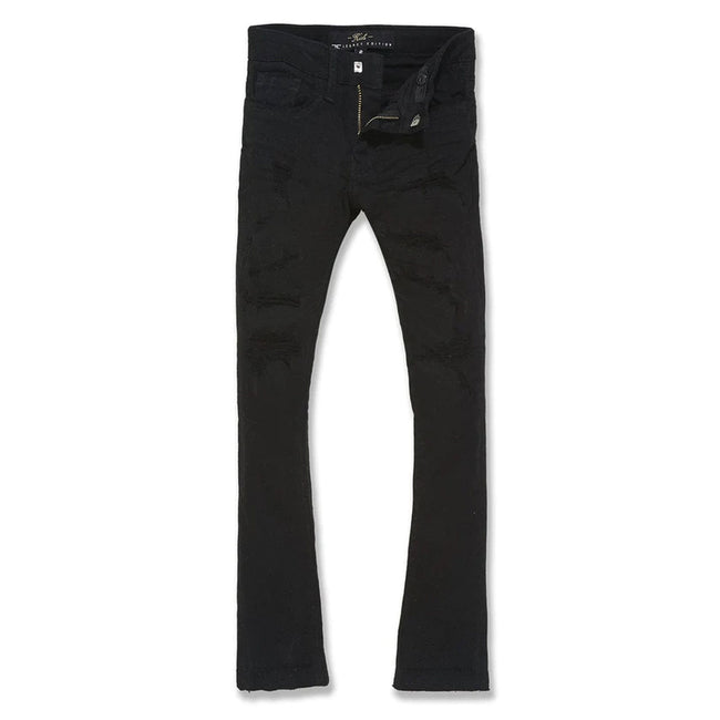 Jordan Craig Stacked Denim Big Kids' Pants Black