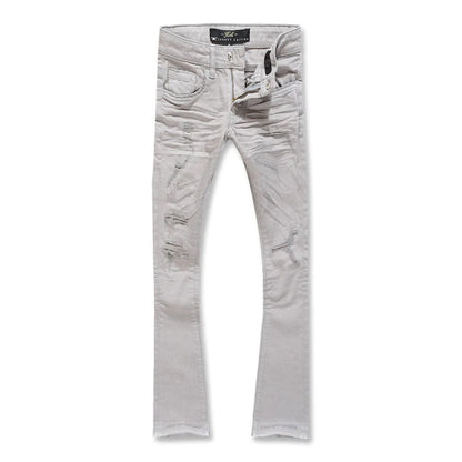 Jordan Craig Stacked Denim Big Kids' Pants Light Grey