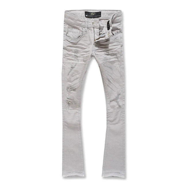 Jordan Craig Stacked Denim Big Kids' Pants Light Grey