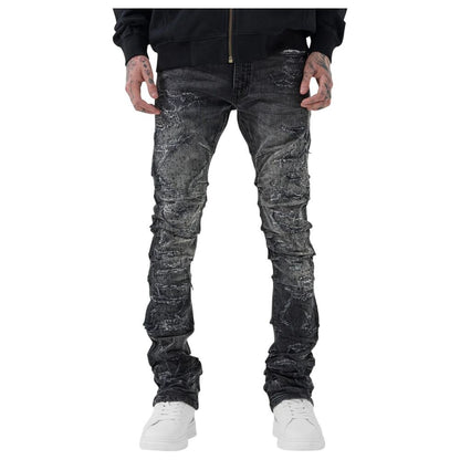 See You In Paradise Super Skinny Men's Jeans Black Shadow jtfp2323-bs