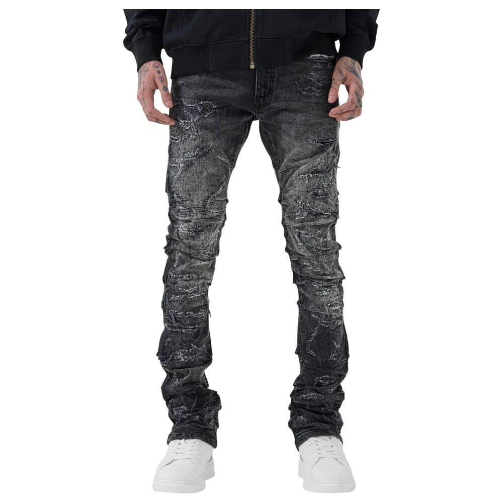 See You In Paradise Super Skinny Men's Jeans Black Shadow jtfp2323-bs