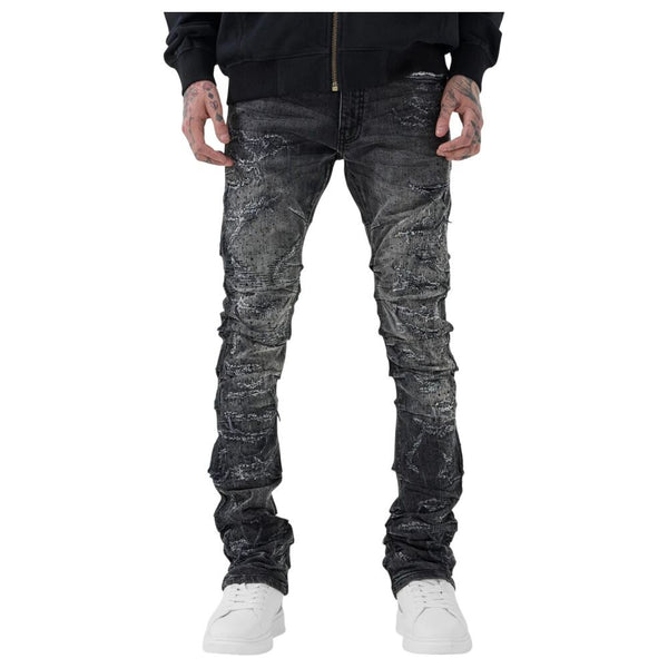 See You In Paradise Super Skinny Men's Jeans Black Shadow jtfp2323-bs