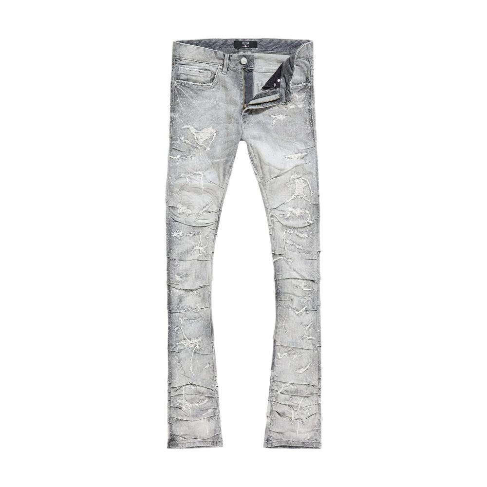 See You In Paradise Super Skinny Stacked Men's Jeans Cement Wash jtfp2323-cw